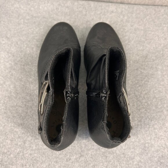 Earth Origins Womens Size 9 M Black Booties Boots Low Heeled Maggie Side Zip - Picture 7 of 16